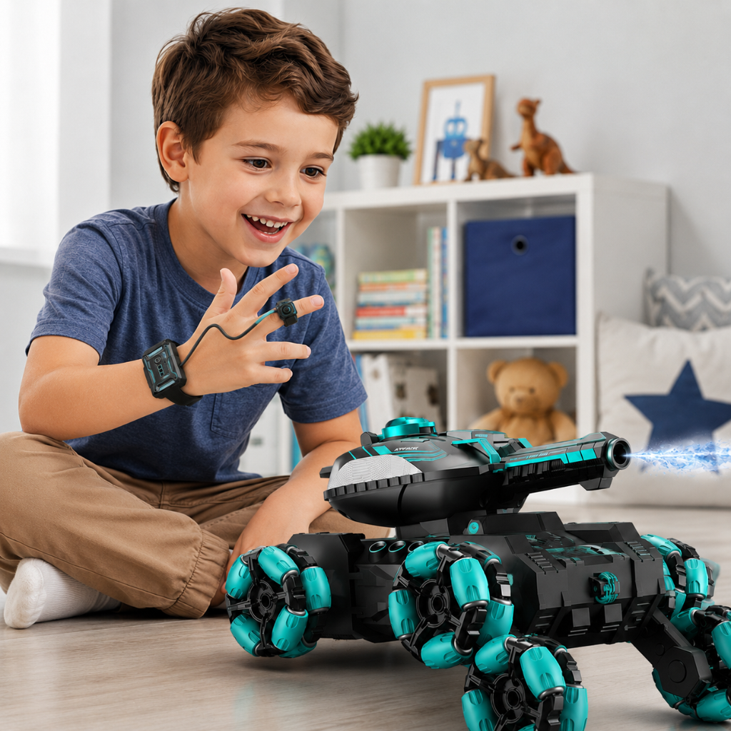 CrazyWheels – Cool & Exciting – RC Tank Truck with Gel Ball Shooter