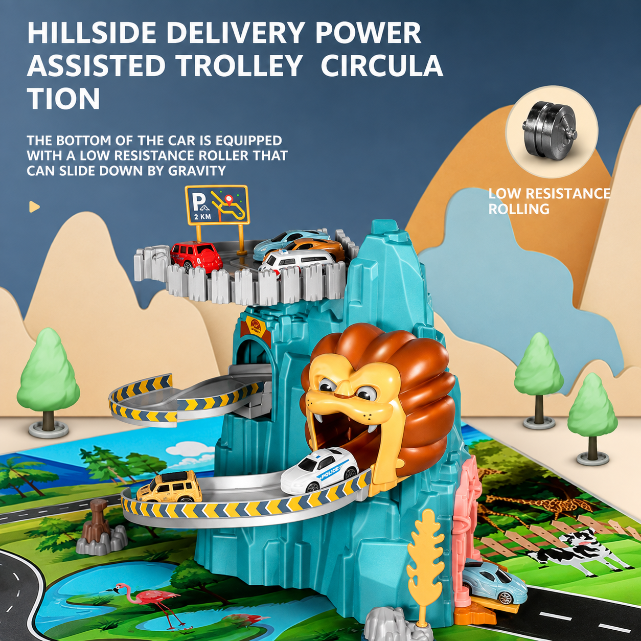 AutoWorld – Educational & Interactive – Electric Parking Garage Play Set