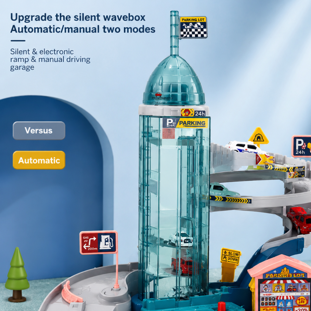 AutoWorld – Educational & Interactive – Electric Parking Garage Play Set