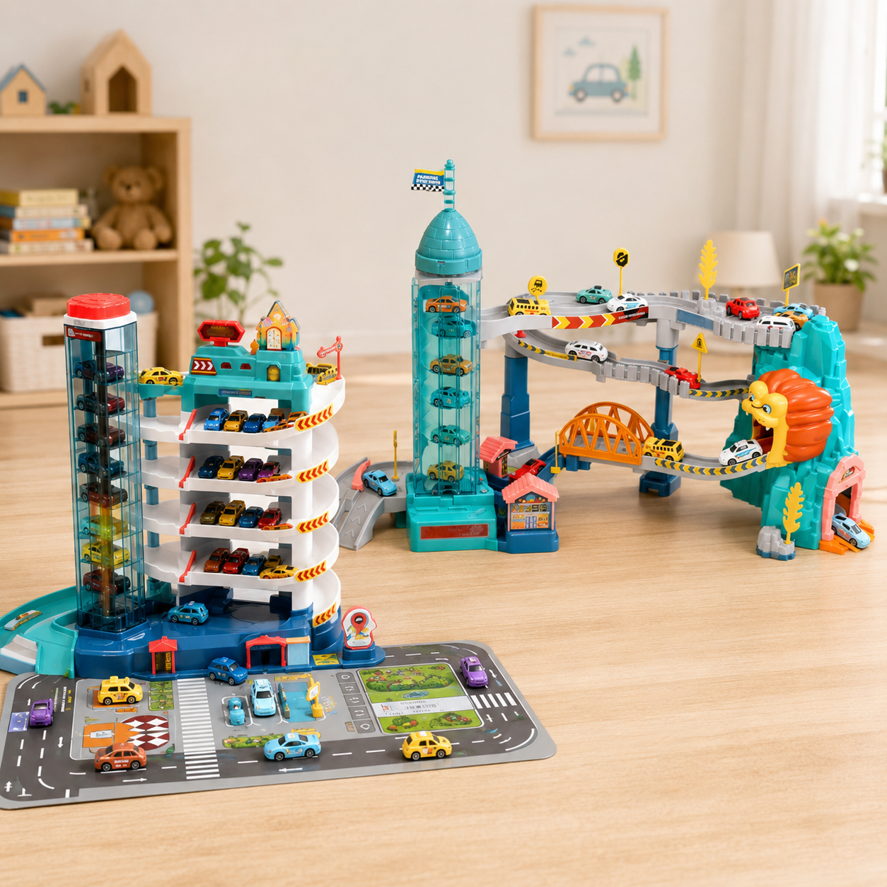 AutoWorld – Educational & Interactive – Electric Parking Garage Play Set