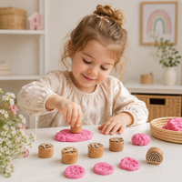 Thumbnail for WoodStamp – Montessori & Creative – Set of 6 Wooden Clay Stamps