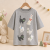 CatFun – Casual & Playful – Cat Print Oversized T-shirt