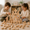BlockyFun – Creative & Educational – 100-Piece Wooden Building Blocks Set