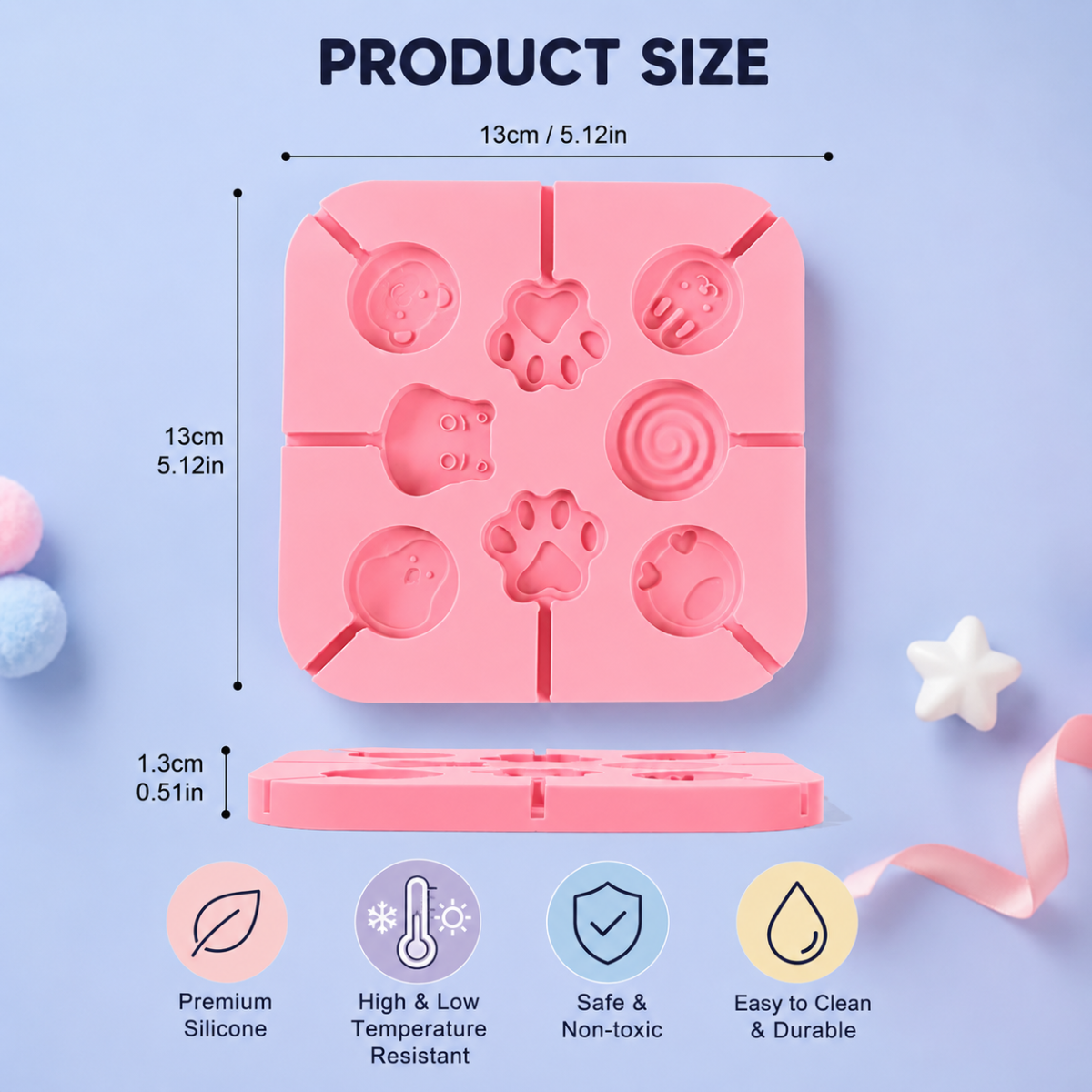 SweetPop – Healthy Treats – Silicone Lollipop Mold Set