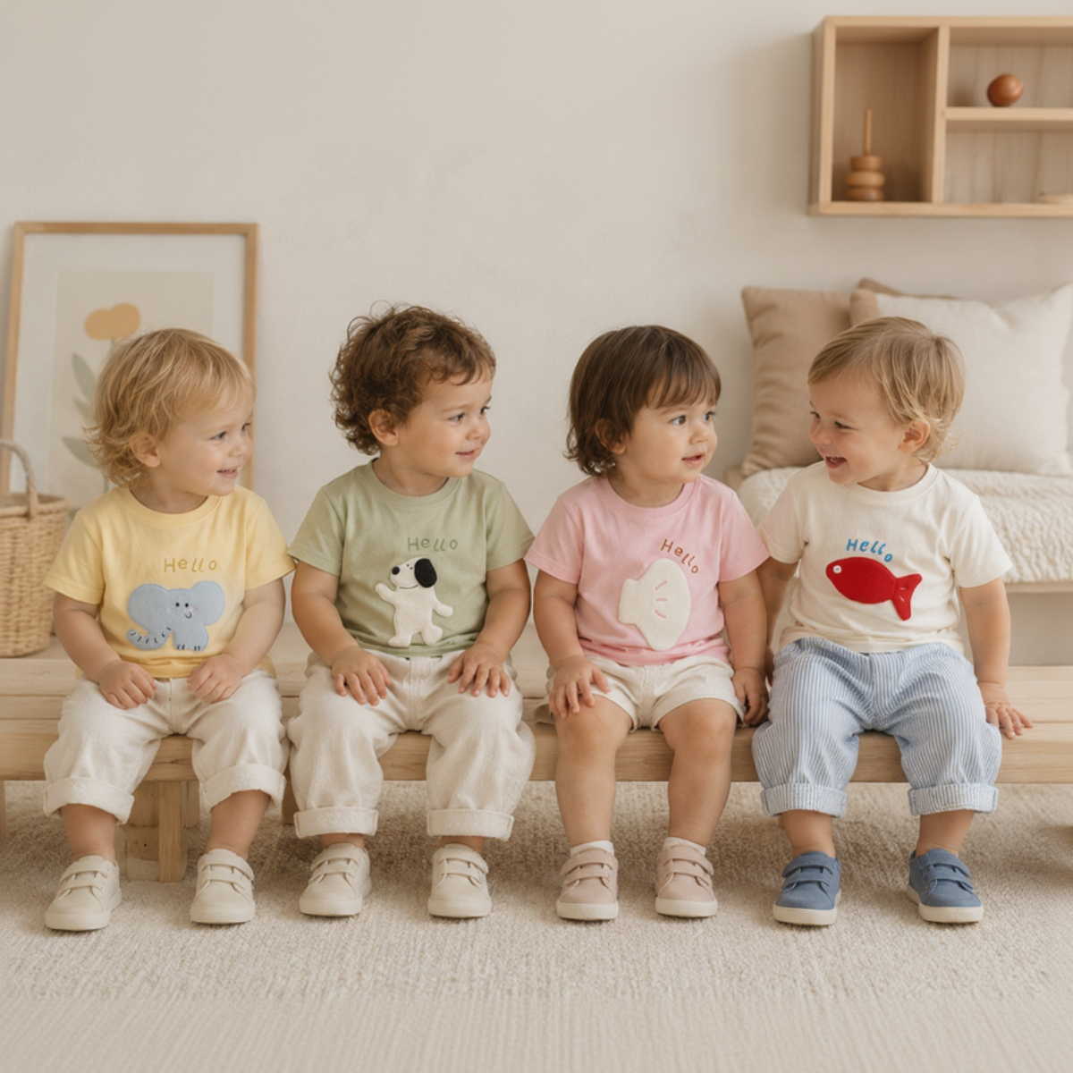 LittlePatch – Cartoon & Fun  – Kids' T-shirt with Cartoon Patches