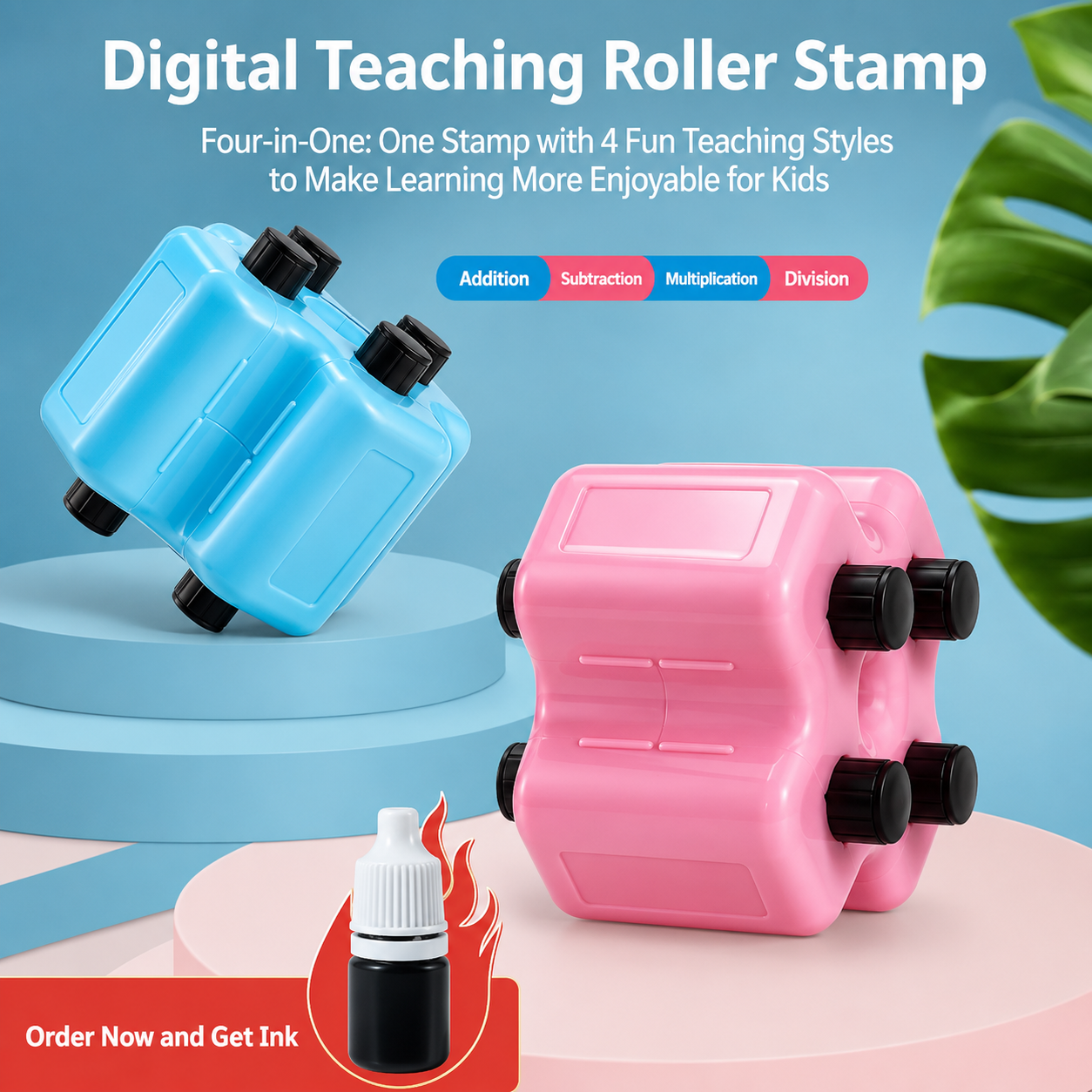 MathRoll – Practice & Get Ready for School – 4-in-1 Math Roller Set
