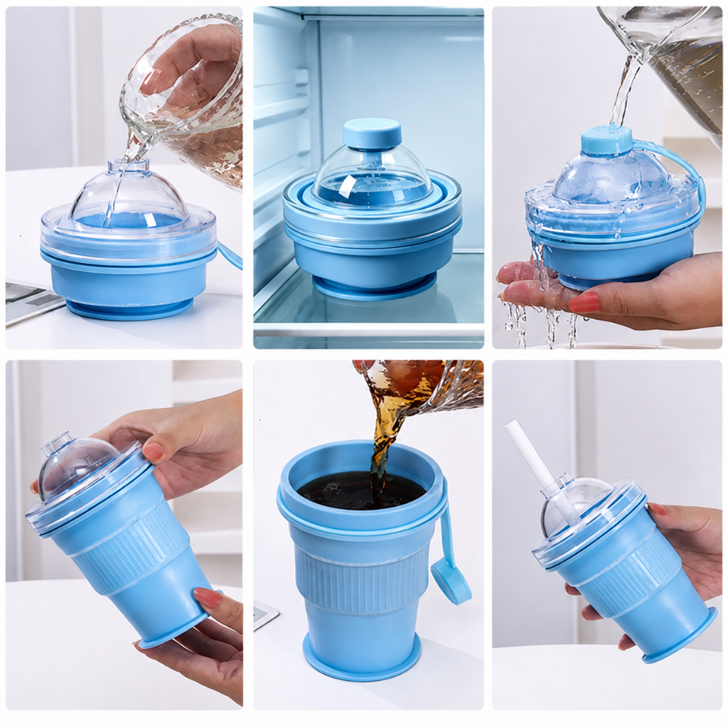 FlexiCup – Practical & Portable – Foldable Silicone Drinking Cup
