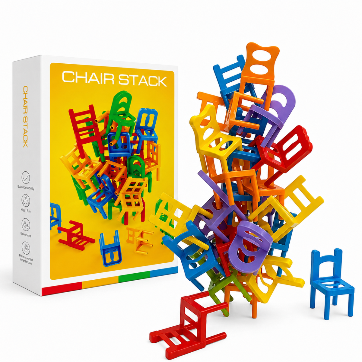 Chair Stack™ - Interactive & Stimulate Creativity - Stacking Chairs Game