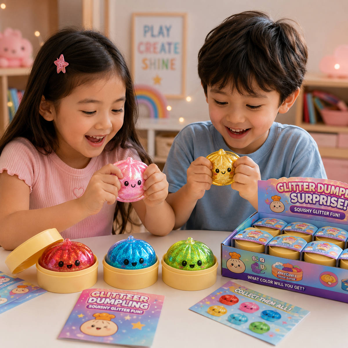 FunSquish – Colorful & Glitter Fun – Glitter Squishy Dumplings