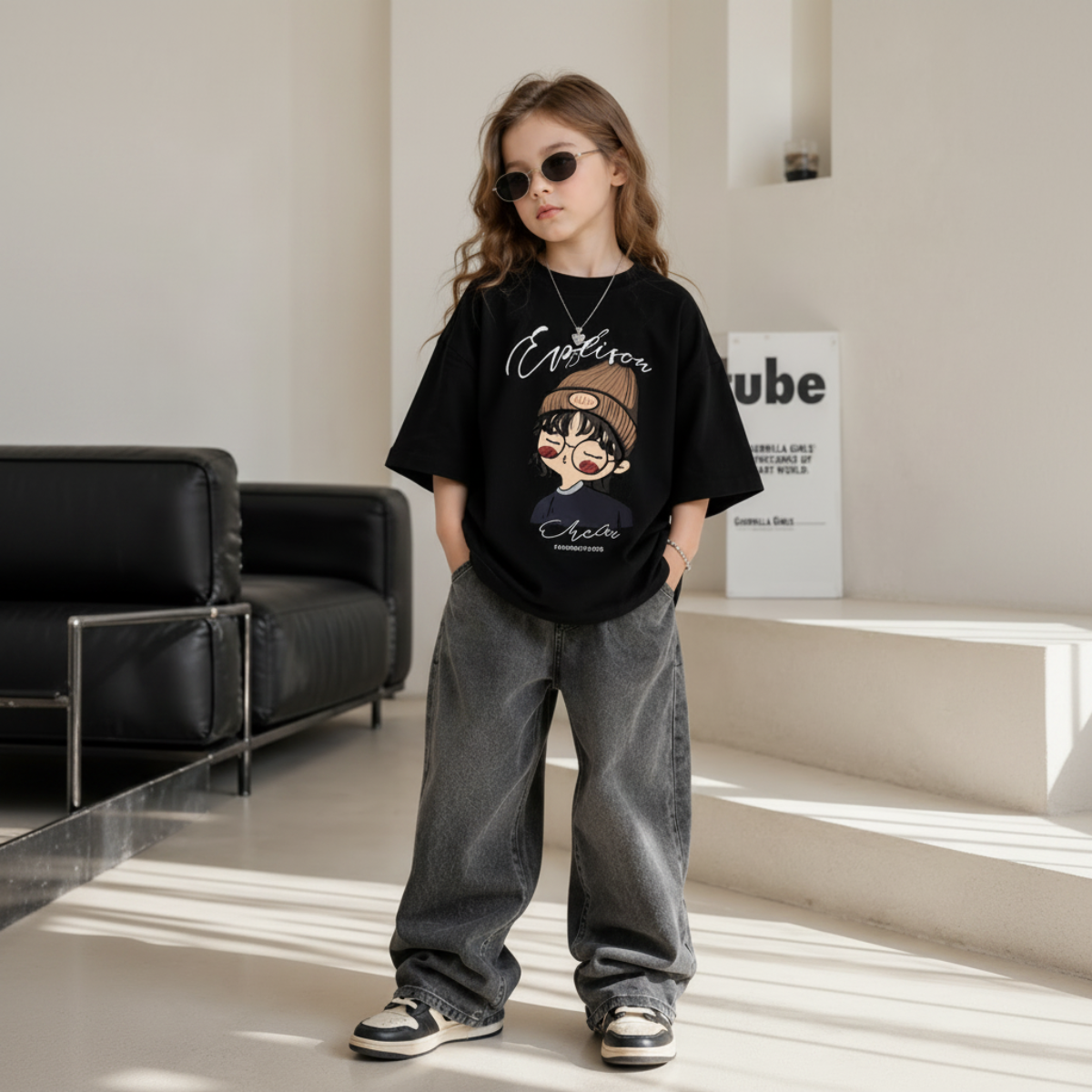 CuteStyle – Trendy & Comfortable – T-shirt with an oversized cartoon print