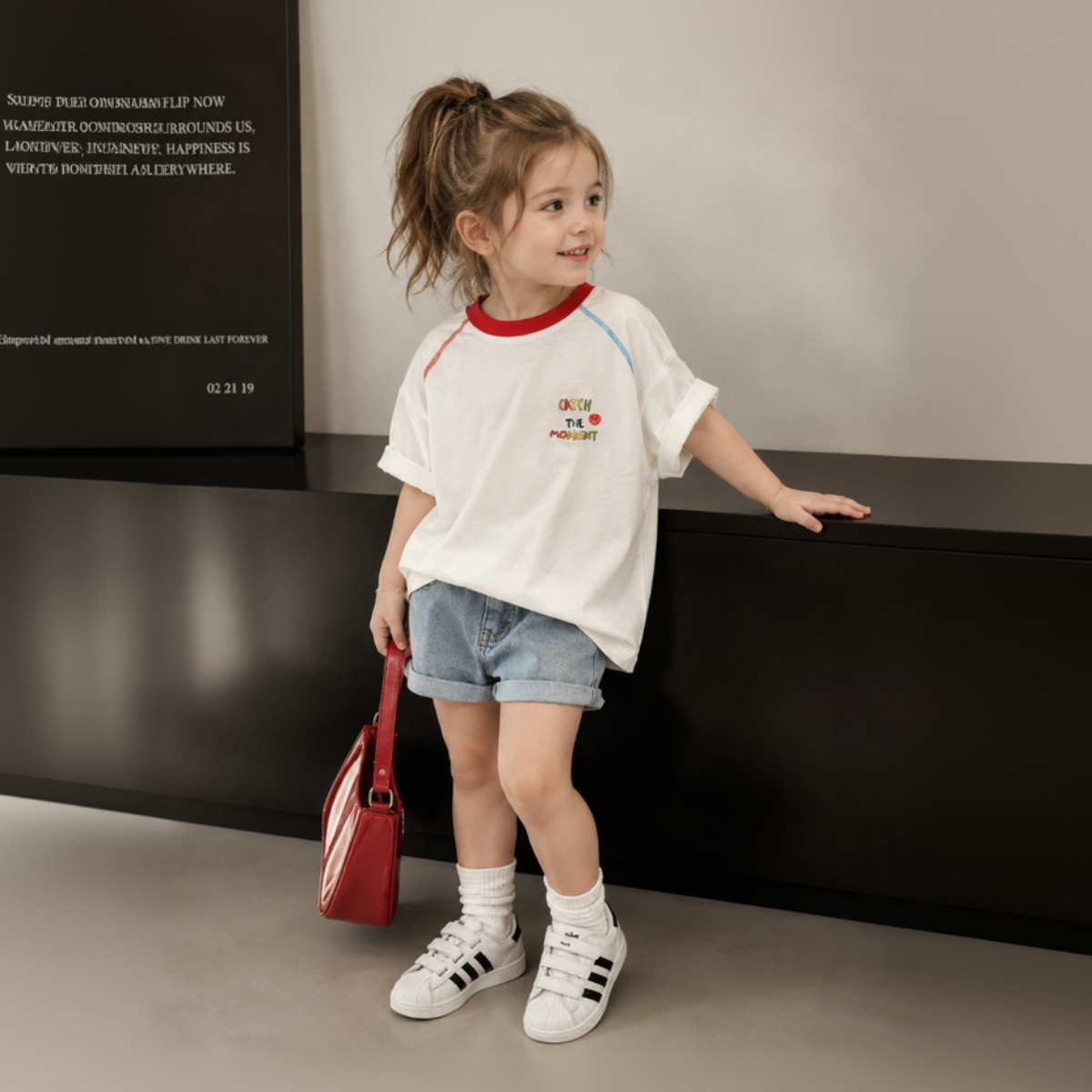 LittleVibe – Fun & Creative – Oversized T-shirt with Colorful Illustration