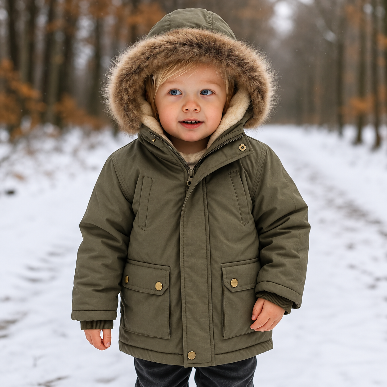 CozyTrend – Elegant & Warm – Parka Winter Coat with Fur Collar