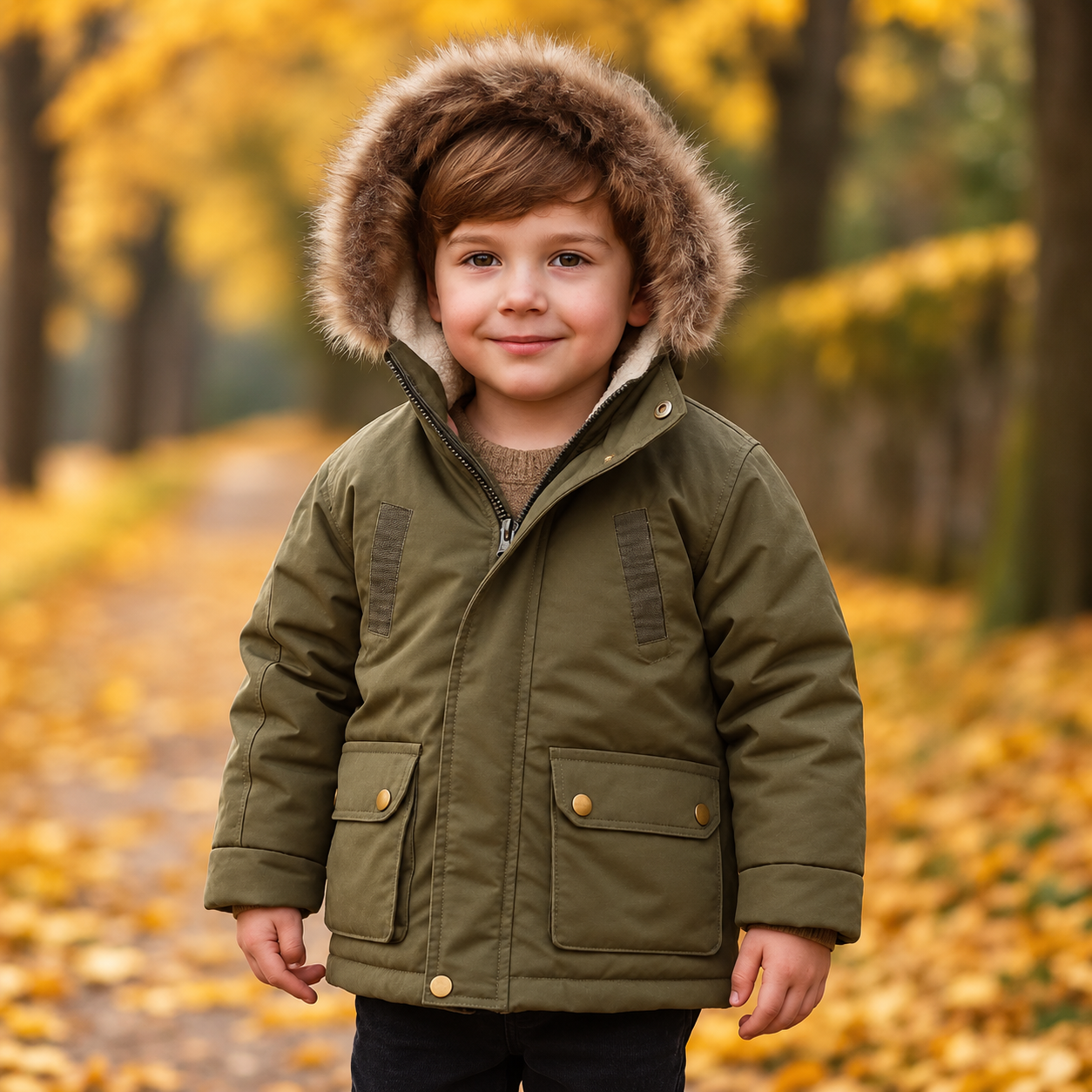 CozyTrend – Elegant & Warm – Parka Winter Coat with Fur Collar