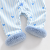 Thumbnail for TinyLove – Soft & Warm – Baby Jumpsuit with Heart Print and Plush Details