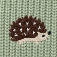 Thumbnail for CozyHedge – Soft & Warm – Knitted Baby Jumpsuit with Hedgehog Print