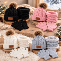 Thumbnail for CozyPom – Warm & Soft - Winter Set with Hat, Scarf, and Gloves