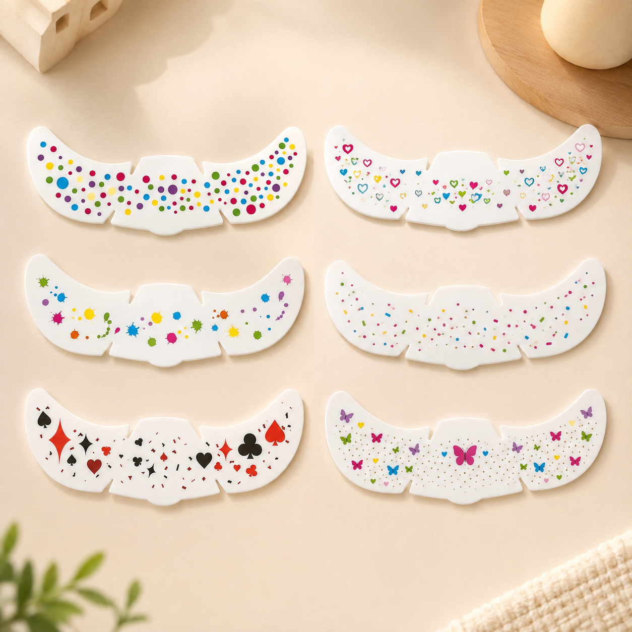 PartyFreckles –Colorful & Festive – Temporary Face Stickers (set of 6)