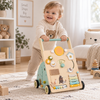 WoodenSteps – Natural & Educational – Wooden Baby Walker with Play Panels