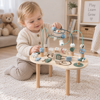 Thumbnail for WoodMaze – Fun & Educational – Wooden Activity Table with Bead Maze