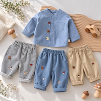Thumbnail for LittlePatch – Soft & Comfortable – Kids' Pants with Embroidered Details