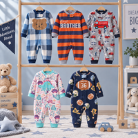Thumbnail for WarmBuddy – Cute & Soft – Fleece Baby Jumpsuit with Cartoon Print