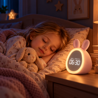 Thumbnail for BunnyGlow – Cute & Practical – Digital Kids' Alarm Clock with Night Light