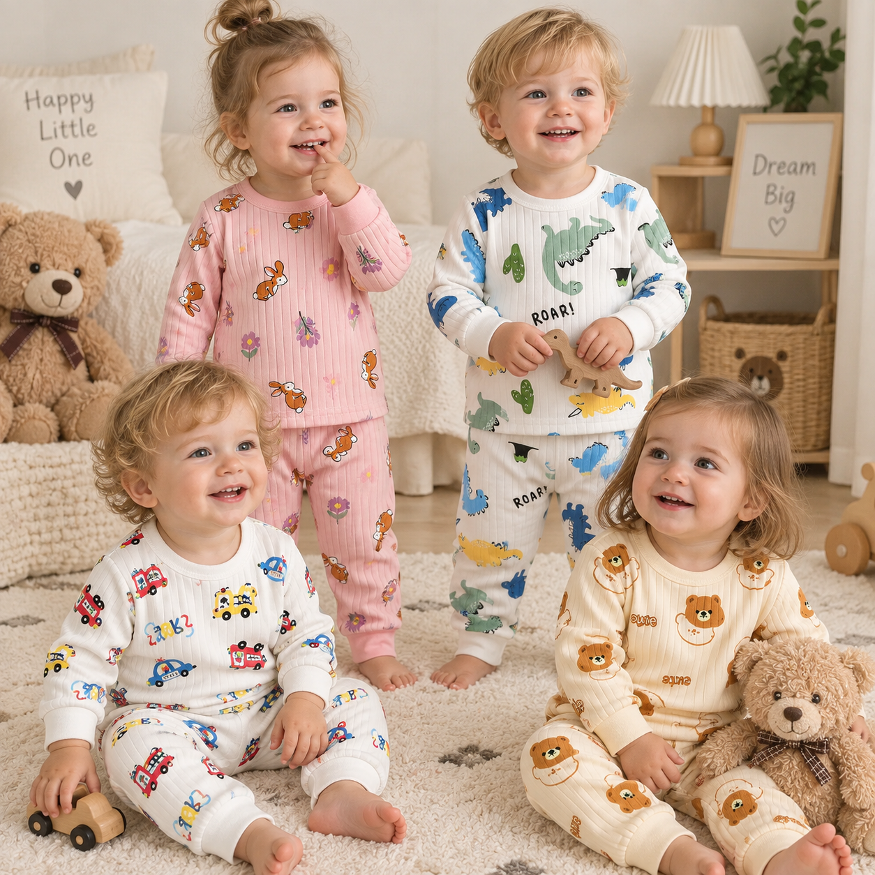 LittleDreamer – Soft & Warm – Cotton Children's Pajama Set