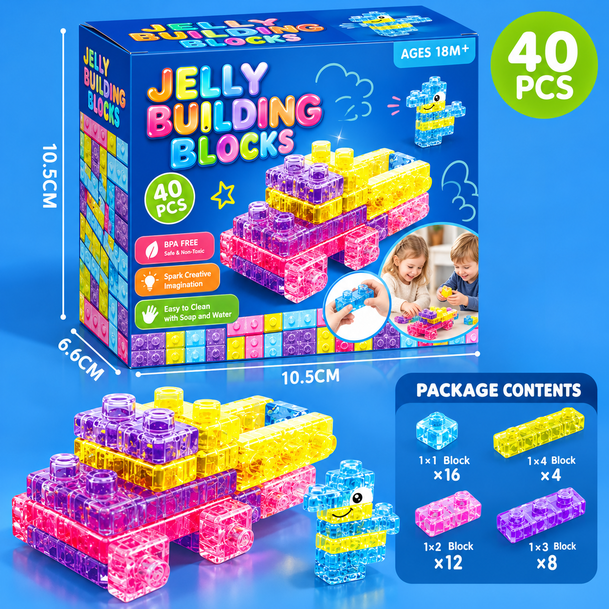 JellyBuild – Soft & Creative – Flexible Jelly Building Blocks