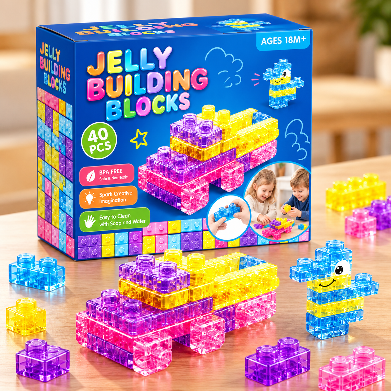 JellyBuild – Soft & Creative – Flexible Jelly Building Blocks