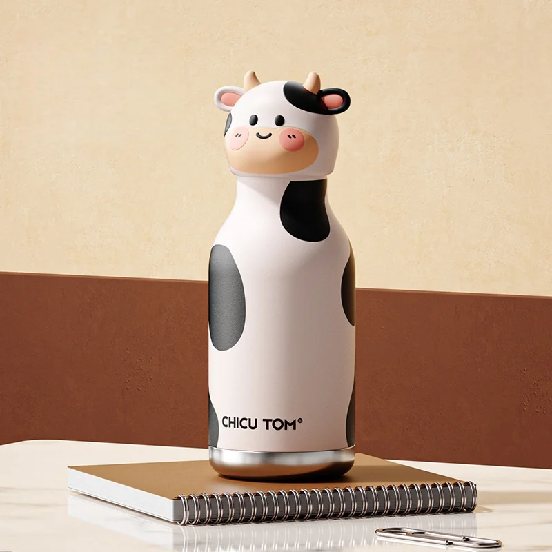 AnimalSip – Cute & Practical – Children's Stainless Steel Thermos Bottle with Animal Print