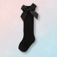 Thumbnail for LittleCharm – Soft & Stylish – Girls' Knee-High Socks with a Bow