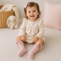 Thumbnail for LittleCharm – Soft & Stylish – Girls' Knee-High Socks with a Bow