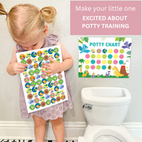 Thumbnail for Potty Training – Playful & Motivational - potty training card with Stickers