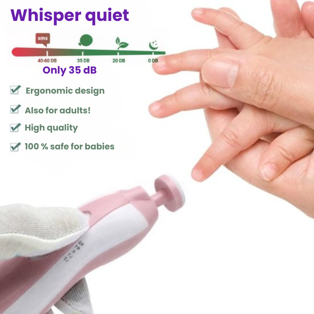 SafeCare – Silent & Safe – Electric Baby Nail File Set