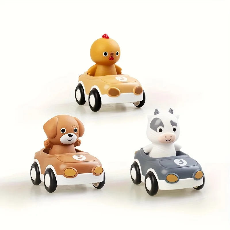 AnimalRide – Playful & Cute – Silicone Animal Cars (3-Pack)