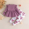 Mini Fashion™ - Girls baby outfit with bow polyester