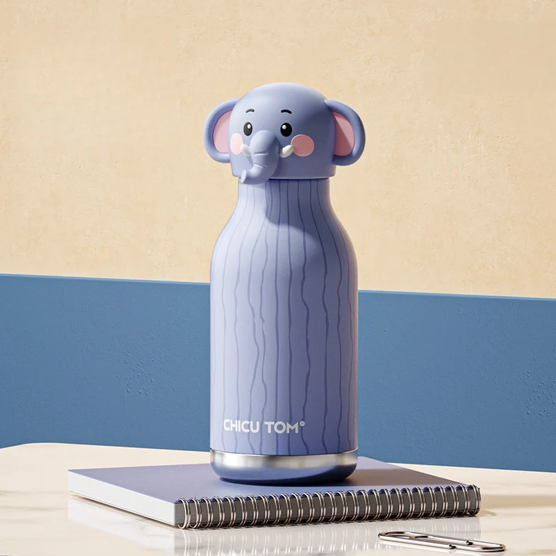 AnimalSip – Cute & Practical – Children's Stainless Steel Thermos Bottle with Animal Print
