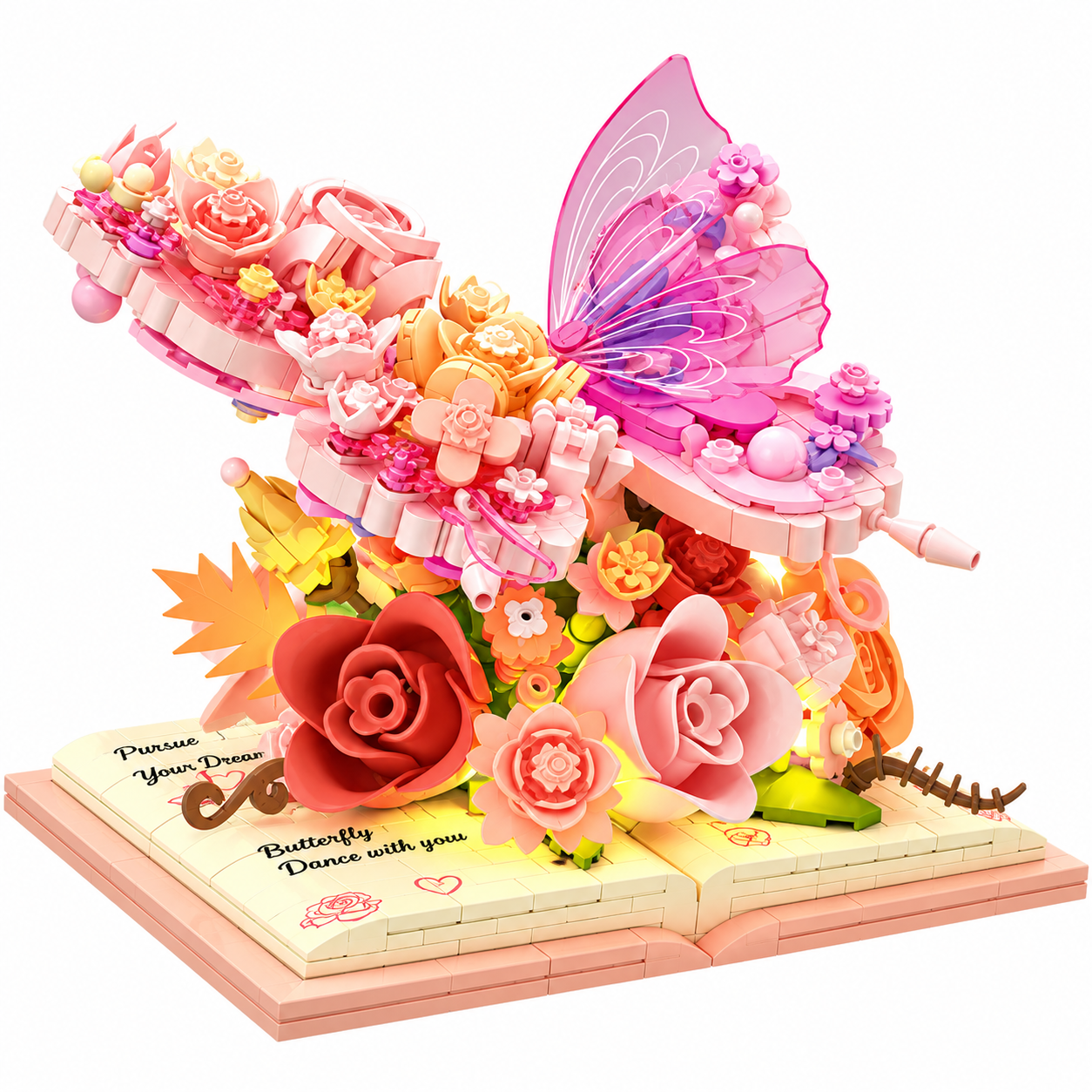 BloomBook – Romantic & Creative – 3D Flower Book with Roses and Butterflies