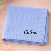 Thumbnail for Personalized Baby Blanket – Soft & Unique – Personalized Embroidered Cotton Blanket