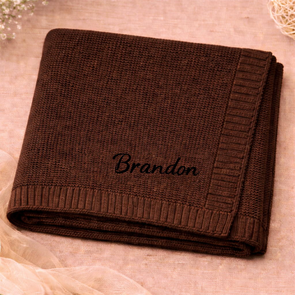 Personalized Baby Blanket – Soft & Unique – Personalized Embroidered Cotton Blanket