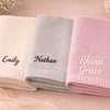 Personalized Baby Blanket – Soft & Unique – Personalized Embroidered Cotton Blanket