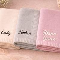 Thumbnail for Personalized Baby Blanket – Soft & Unique – Personalized Embroidered Cotton Blanket