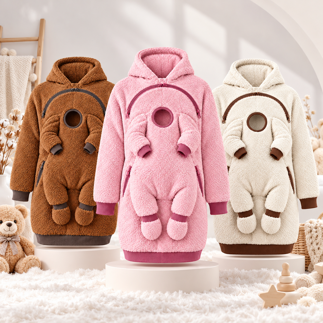 MamaHug – Warm & Practical – 2-in-1 Hoodie for Mom and Baby