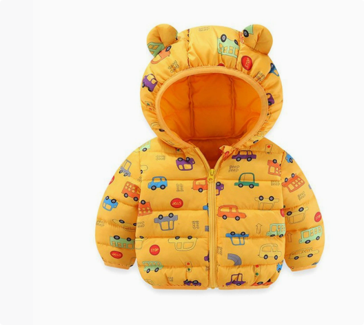 Mini Fashion™ - Polyester winter coat with hood.
