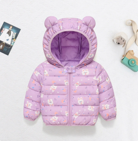 Mini Fashion™ - Polyester winter coat with hood.