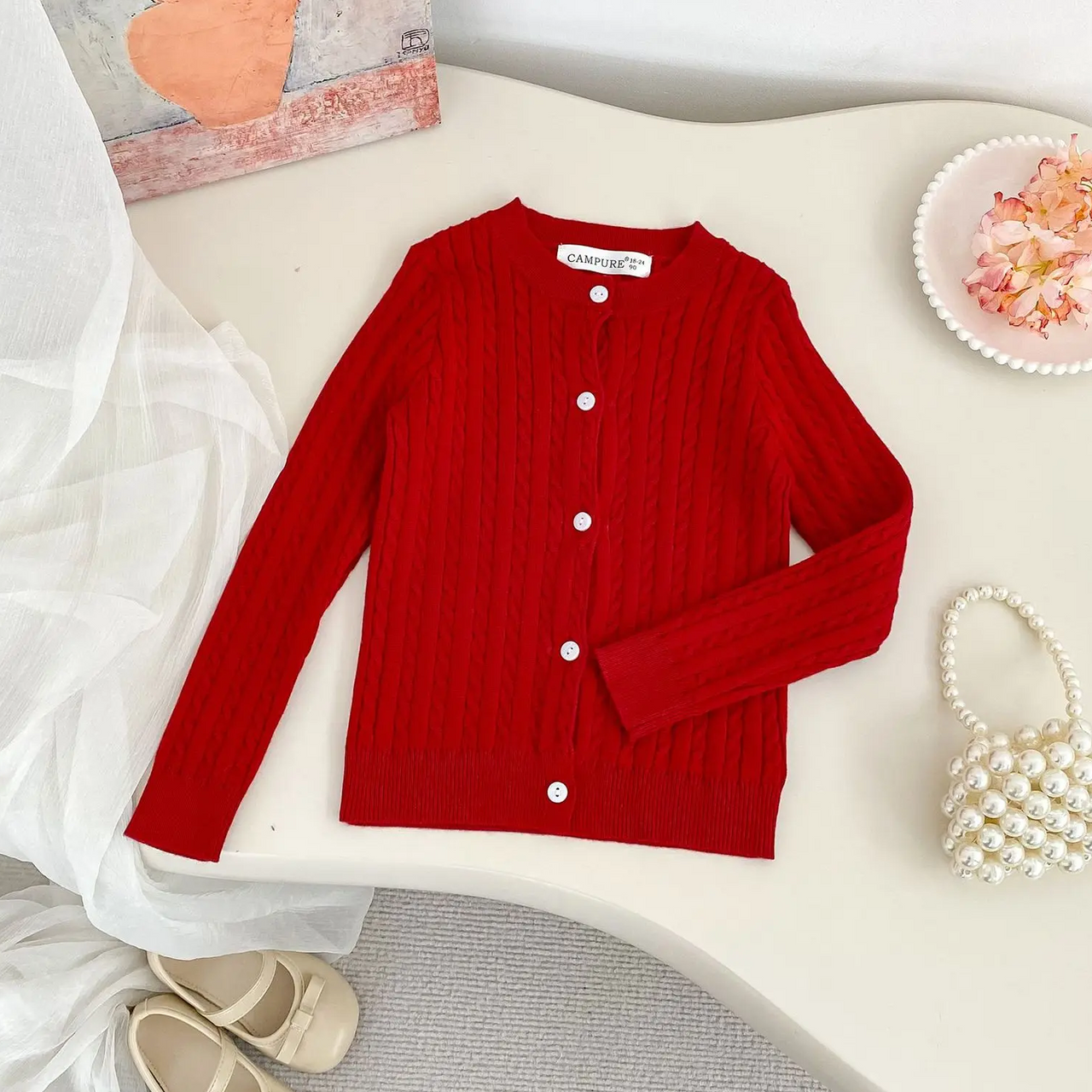 CozyBelle – Elegant & Warm – Knitted Cardigan with Buttons