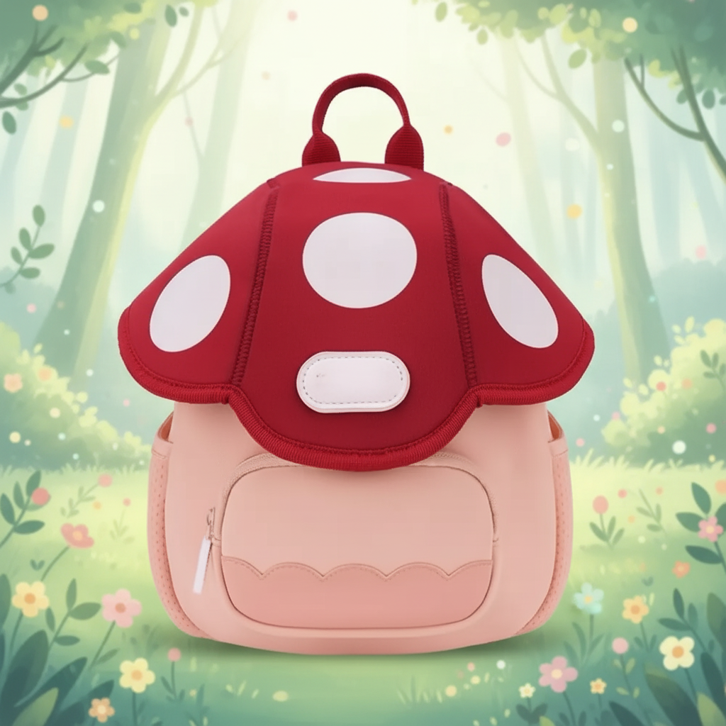 MushroomPack – Cute & Practical – Kids' Backpack Design