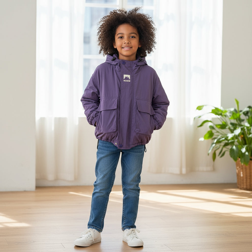 LiloWear – Windproof & Water-repellent – Children's Windbreaker with Hood