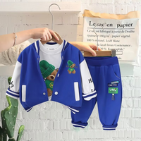 Thumbnail for Mini Fashion™ - Toddler & Adventure - 3-Piece Clothing Set Red Baseball Bear