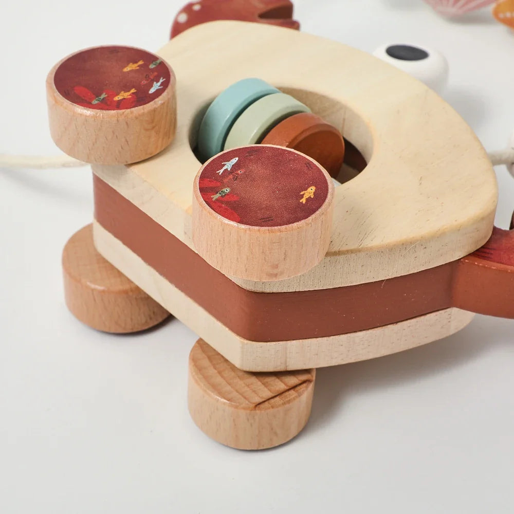 Crab Pull Toy™ – Play & Learn - Wooden Crab